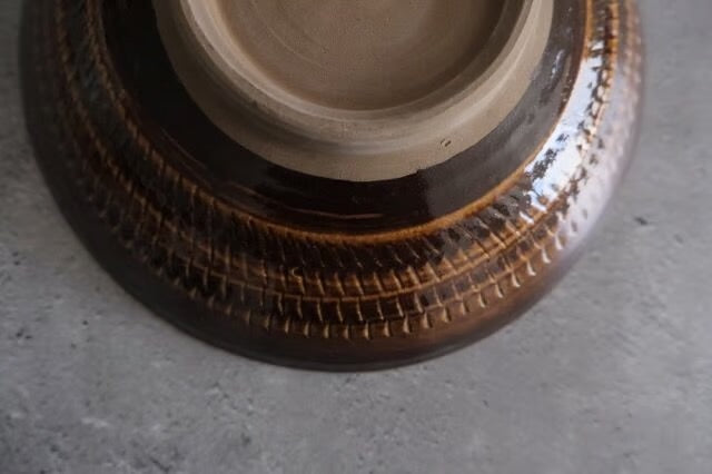 <小鹿田焼>8寸中深鉢 伏せ合わせ 約24センチ