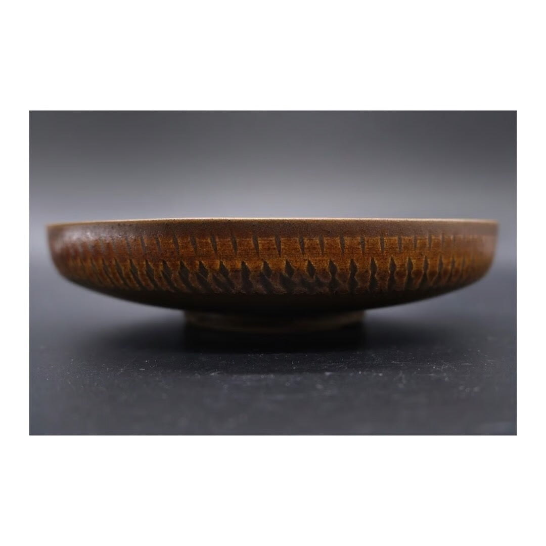 <小鹿田焼>5寸 上切立皿 約15㎝