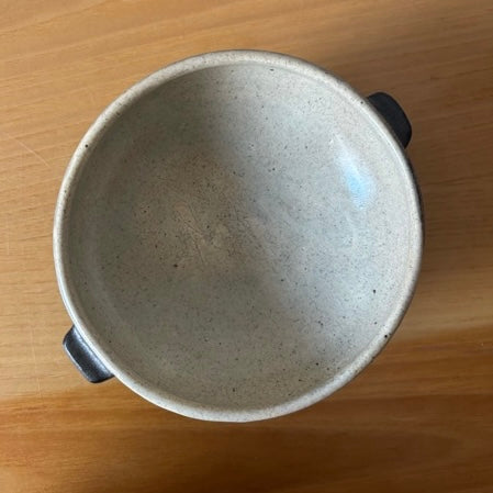 〈羅以音窯〉掛分け彫紋高台鉢 B