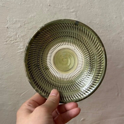 〈小鹿田焼〉5寸平皿飛び鉋C