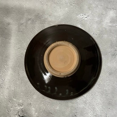 〈小鹿田焼〉8寸平皿 刷毛目×ふらしD