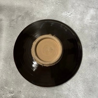 〈小鹿田焼〉8寸平皿 刷毛目×ふらしB