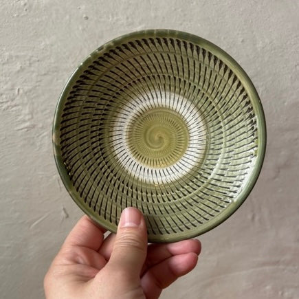 〈小鹿田焼〉5寸平皿飛び鉋E