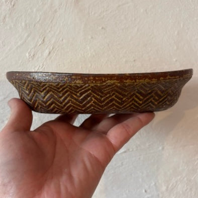 〈羅以音窯〉アフリカ彫刻・楕円鉢(小)