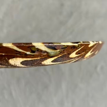 <河井達之>23㎝ 丸皿 練り上げのうつわ