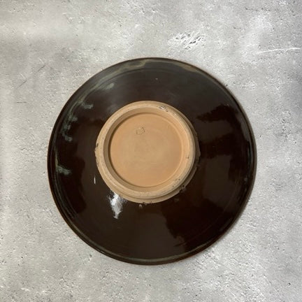 〈小鹿田焼〉8寸平皿 指描きD