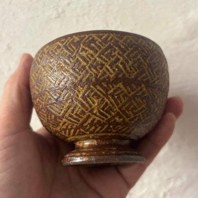 〈羅以音窯〉アフリカ彫刻・高杯カップ B